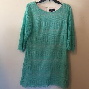 Coral blue zip up dress